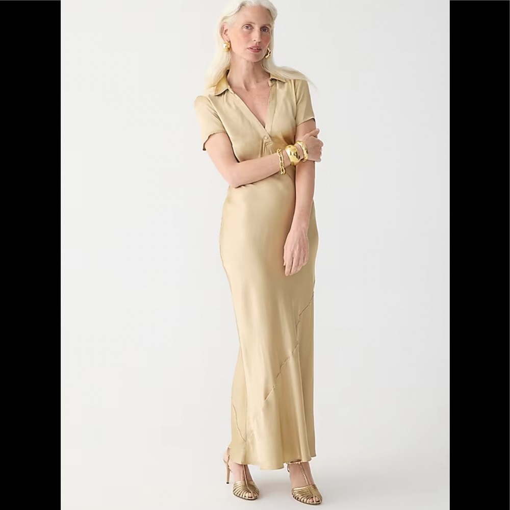 J. Crew Gold Maxi Dress